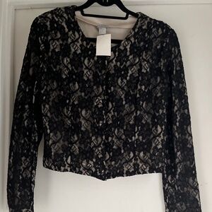 H&M black lace jacket